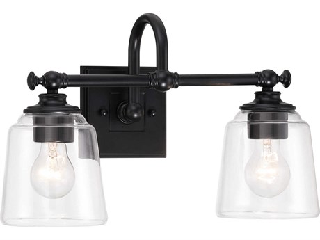 Minka Lavery Antonia 2-Light Coal Black Vanity Light