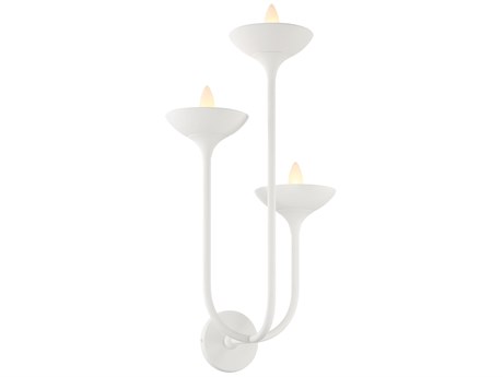 Minka Lavery Ryton 3-Light Plaster White Wall Sconce