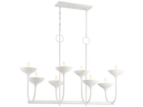 Minka Lavery Ryton 8-Light Plaster White Linear Island Pendant