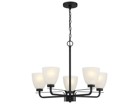 Minka Lavery Kaitlen 5-Light Coal Black Glass Bell Chandelier