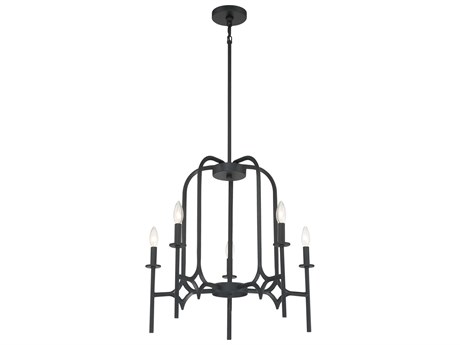 Minka Lavery Muncie 5-Light Coal Black Candelabra Chandelier