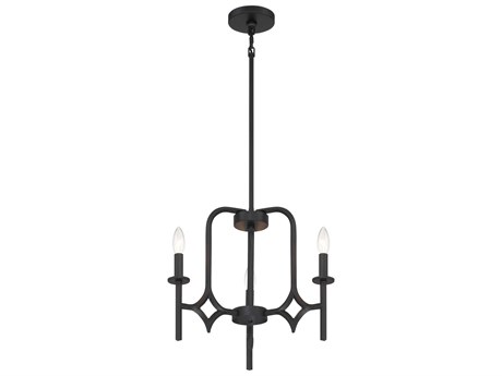 Minka Lavery Muncie 3-Light Coal Black Candelabra Chandelier