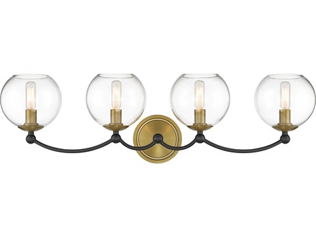 Minka Lavery Kearney Park 4-Light Coal Soft Brass Vanity Light