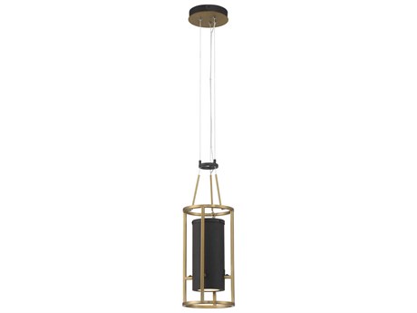 Minka Lavery Levitation 1-Light Soft Brass Sand Coal Black LED Mini Pendant