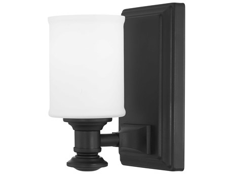 Minka Lavery Harbour Point 1-Light Coal Black Glass Wall Sconce