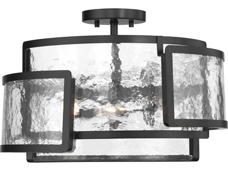 Minka Lavery Bella Collina 3-Light Coal Black Semi Flush Mount