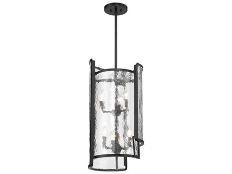 Minka Lavery Bella Collina 6-Light Coal Black Cylinder Pendant