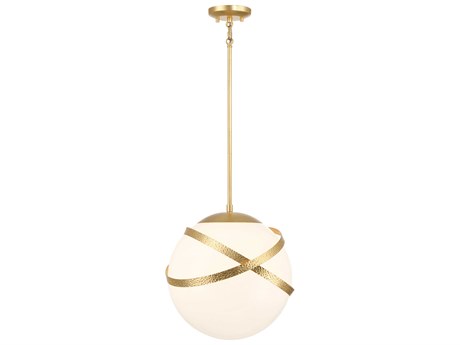 Minka Lavery Batignolles 1-Light Spring Gold Leaf Globe Pendant