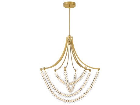 Minka Lavery Pearl Legacy Brass Linear Tiered Chandelier