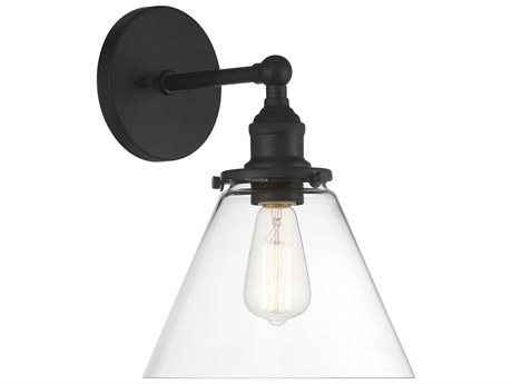 Minka Lavery Barwell 1-Light Coal Black Wall Sconce