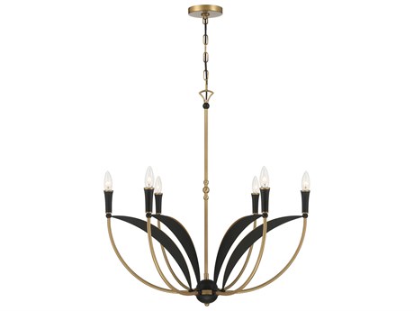 Minka Lavery Miller 6-Light Legacy Brass Sand Coal Candelabra Chandelier