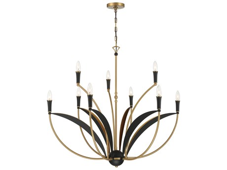Minka Lavery Miller 9-Light Legacy Brass Sand Coal Candelabra Chandelier