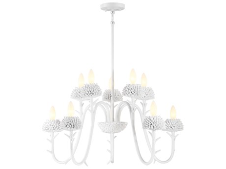 Minka Lavery North Fork 5-Light Sand White Candelabra Chandelier