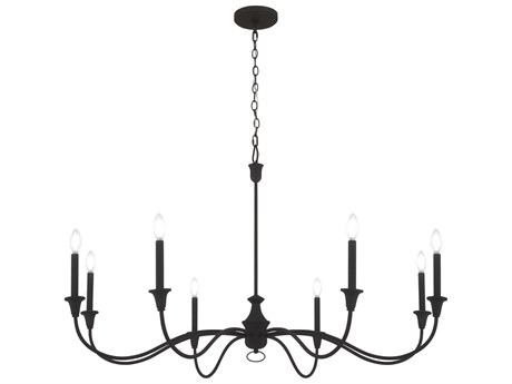 Minka Lavery Halifax County 8-Light Textured Black Candelabra Chandelier