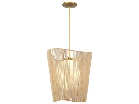 Minka Lavery Key Largo 1-Light Soft Brass Glass Globe Pendant