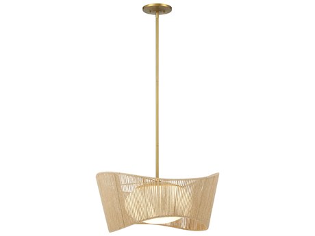 Minka Lavery Key Largo 1-Light Soft Brass Glass Globe Pendant