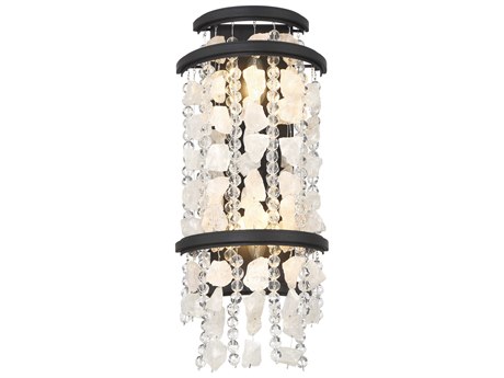 Minka Lavery Shimmering Elegance 2-Light Sand Coal Black Wall Sconce