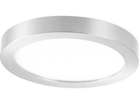 Minka Lavery 1-Light Brushed Nickel Glass LED Round Flush Mount