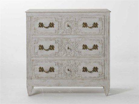 Modern History Home 3-Drawers White Oak Wood Nightstand