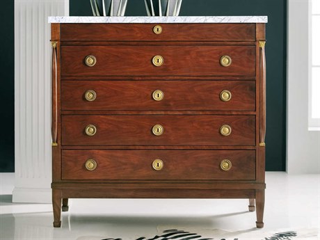 Modern History Home Walnut Brown Wood Accent Chest