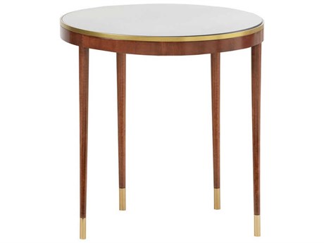 Modern History Home Lyon Round Mirror End Table