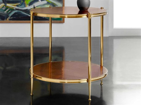 Modern History Home Kristin Round Wood End Table