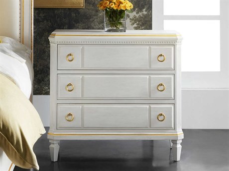 Modern History Home Covington 3-Drawers Oak Wood Nightstand