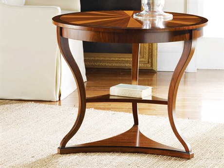 Modern History Home Regency Round Wood End Table