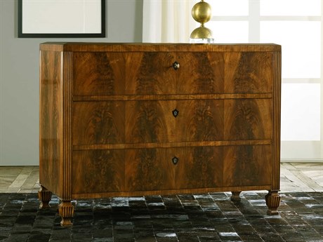 Modern History Home Italian Brown Walnut Wood Commode