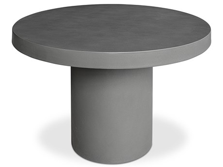 Moe's Home Outdoor Cassius Round Dining Table Dark Grey