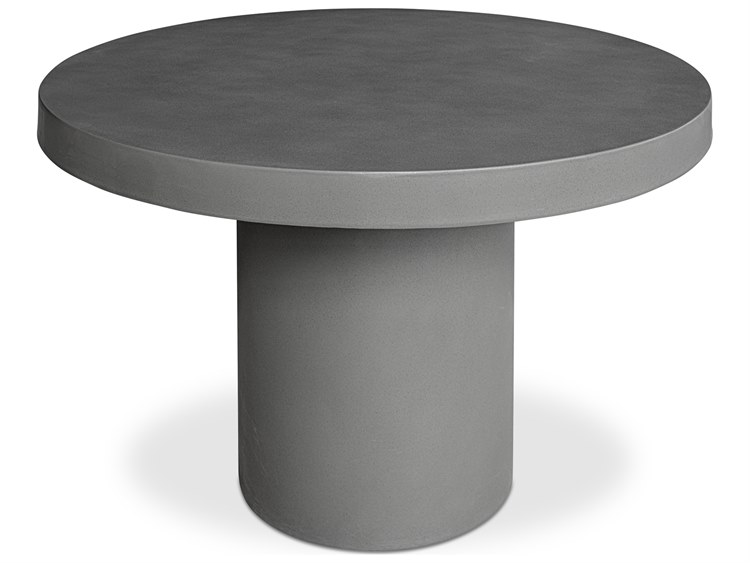 Moe's Home Outdoor Cassius Round Dining Table Dark Grey