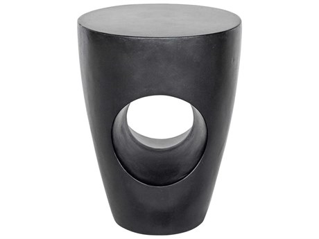 Moe's Home Outdoor Aylard Black Round Stool / End Table