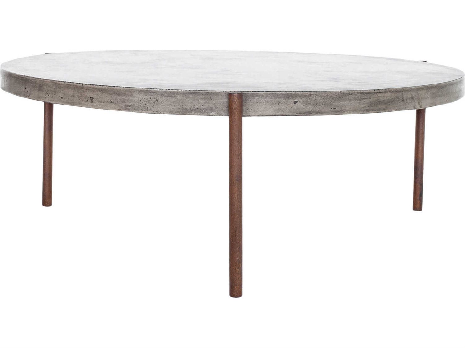 Moe's Home Outdoor Dark Grey 36'' Wide Concrete Round Coffee Table
