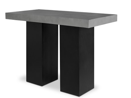 Moe's Home Outdoor Lithic Bar Table Dark Grey