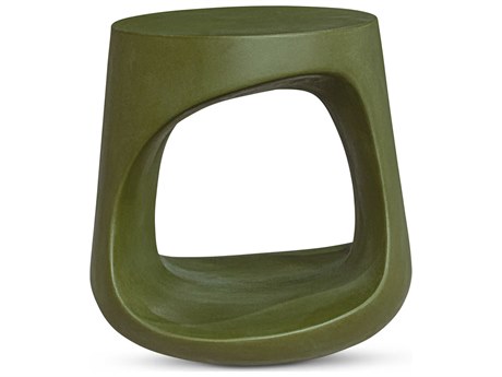 Moe's Home Outdoor Rothko Green Concrete Stool