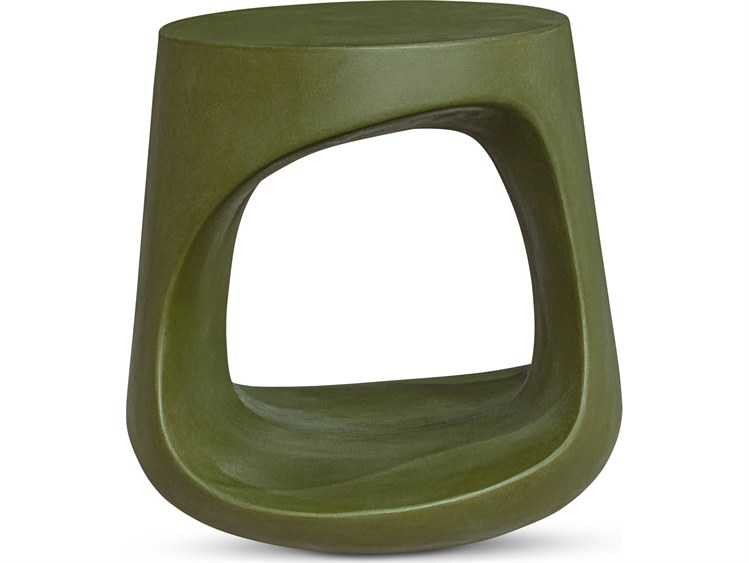 Moe's Home Outdoor Rothko Green Concrete Stool