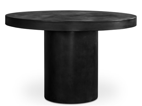 Moe's Home Outdoor Cassius Round Dining Table Black