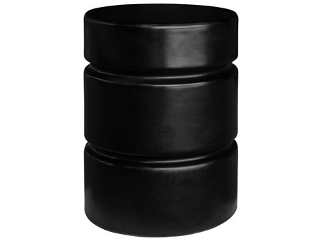 Moe's Home Outdoor Black Concrete Round End Table