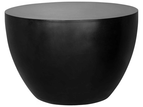 Moe's Home Outdoor Black 24'' Concrete Round End Table