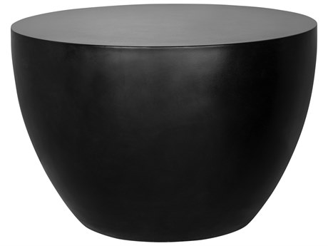 Moe's Home Outdoor Black Concrete Round End Table