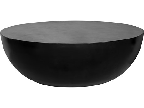 Moe's Home Outdoor Black Concrete Round Coffee Table