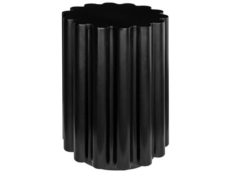 Moe's Home Outdoor Taffy Black Concrete Round End Table