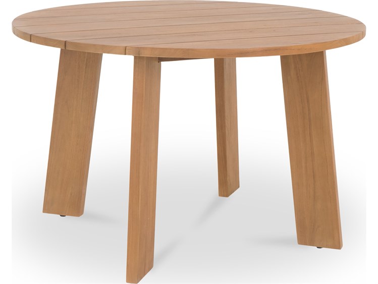 Moe's Home Outdoor Delta Round Dining Table Natural
