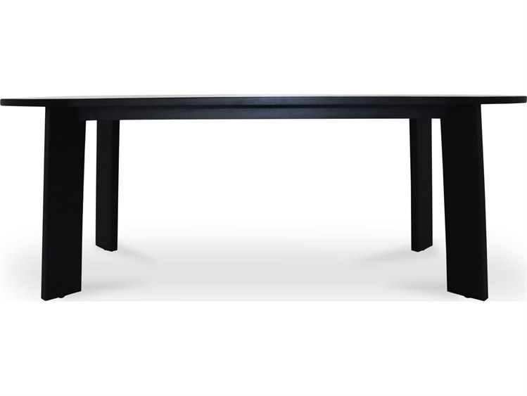 Moe's Home Outdoor Delta Oval Dining Table Black