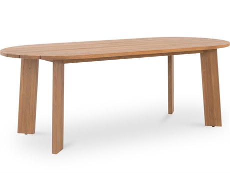 Moe's Home Outdoor Delta Oval Dining Table Natural