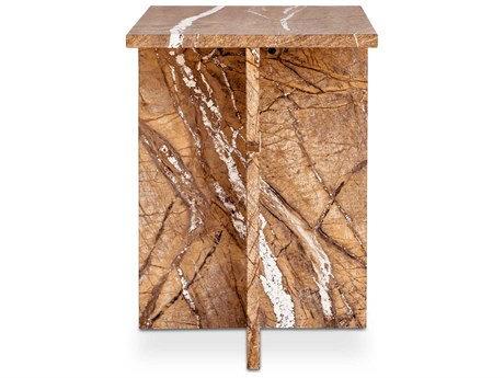 Moe's Home Outdoor Blair Gold Stone Square End Table