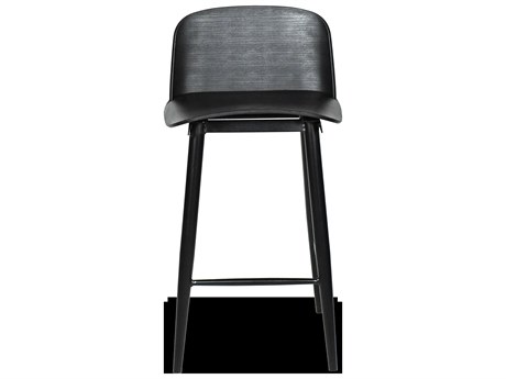 Moe's Home Outdoor Black Recycled Plastic Steel Counter Stool