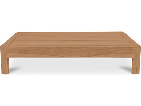 Moe's Home Outdoor Enzo Natural Teak Rectangular End Table