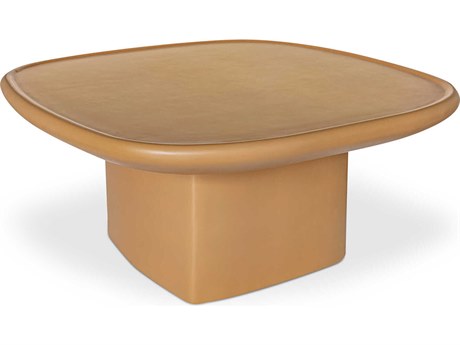 Moe's Home Outdoor Manon Yellow Concrete Square Coffee Table
