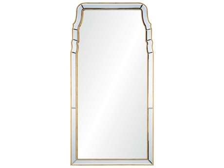 Mirror Home Distressed Silver Leaf Queen Anne Wall Mirror